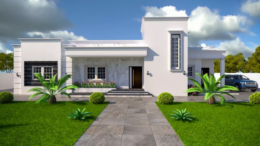 تصميم واظهار الواجهات الخارجية للمباني