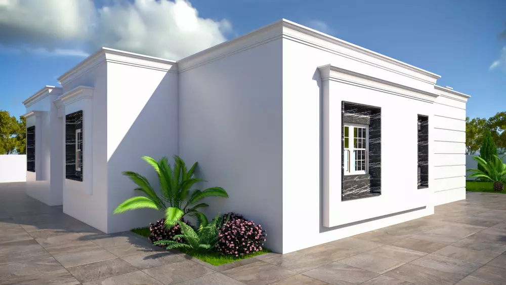 تصميم واظهار الواجهات الخارجية للمباني