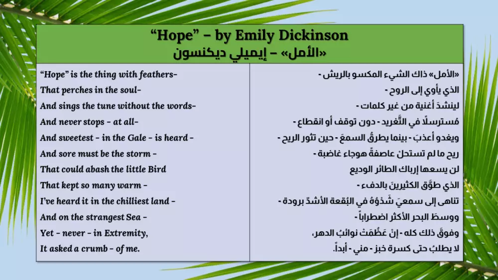 ترجمة أدبية من الإنجليزية إلى العربية تشدو جمالاً