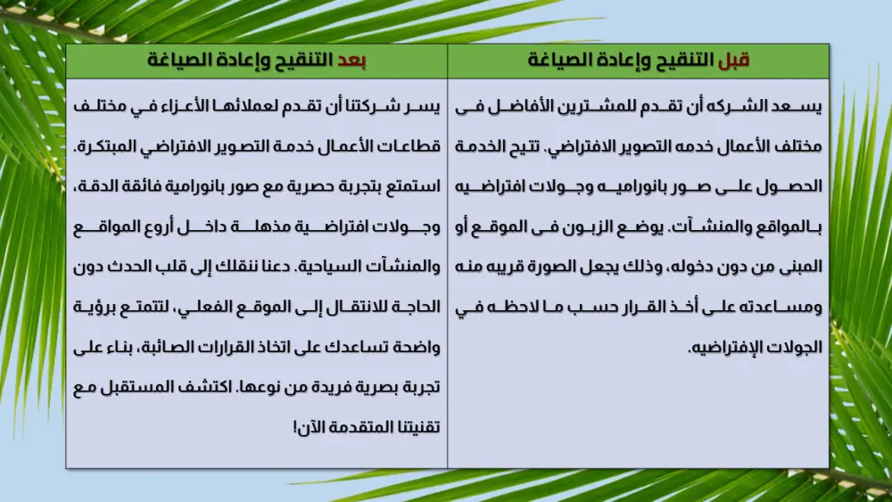 أدقق نصك وأطور صياغته ليضمن تميزك