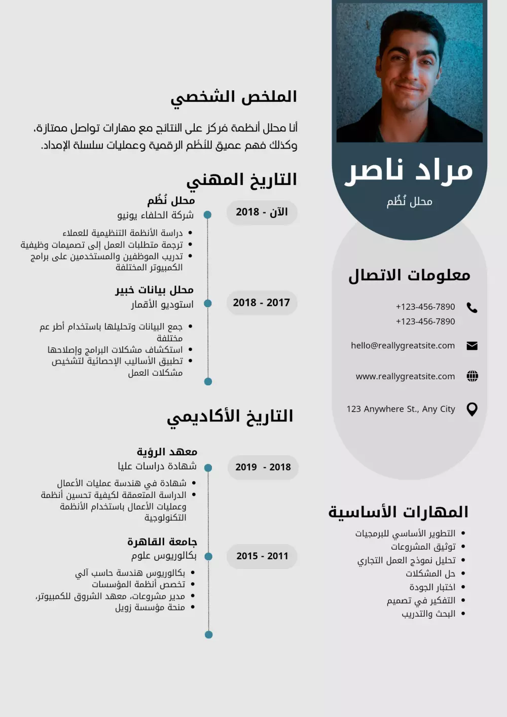 سيرة ذاتية بشكل احترافي