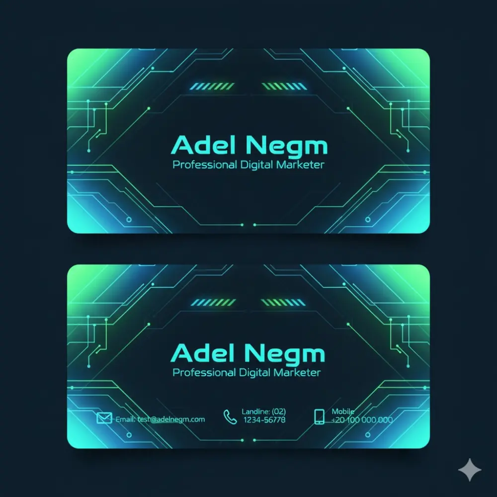 تصميم 5 بطاقات أعمال (Business Cards) إحترافية ب 5$ فقط.