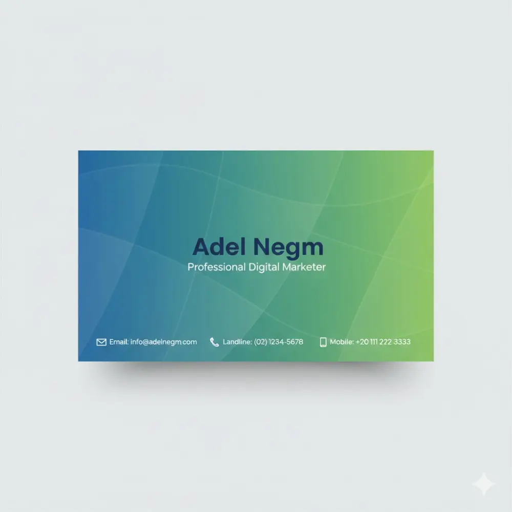 تصميم 5 بطاقات أعمال (Business Cards) إحترافية ب 5$ فقط.