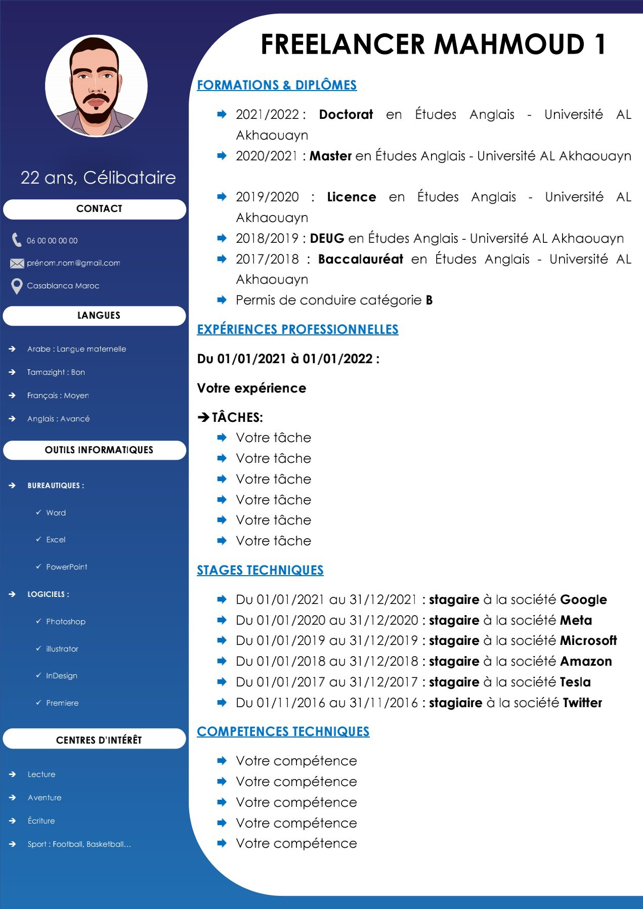 سأكتب وأصمم لك سيرة ذاتية احترافية