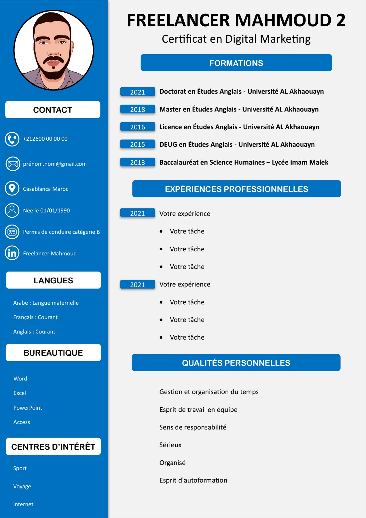 سأكتب وأصمم لك سيرة ذاتية احترافية