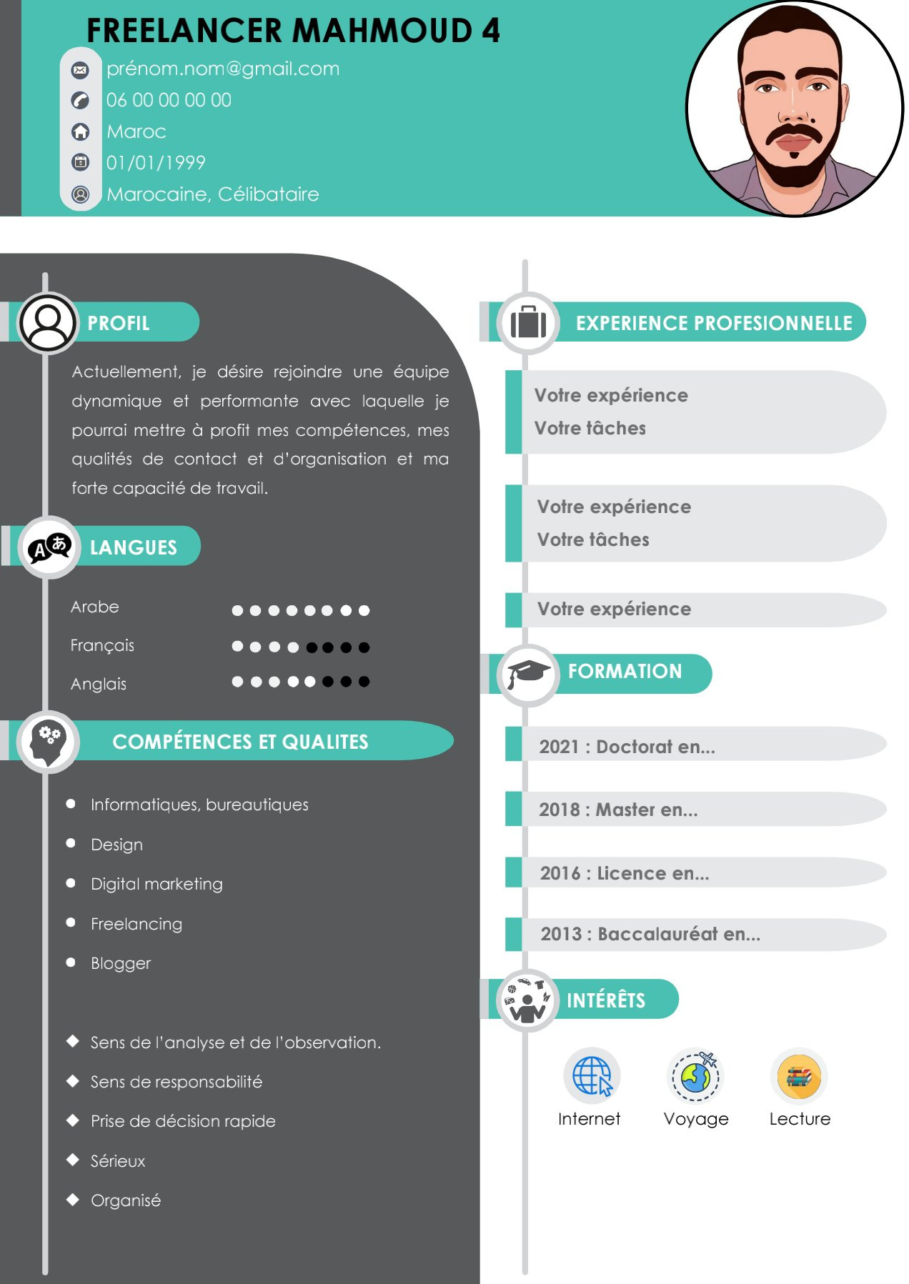 سأكتب وأصمم لك سيرة ذاتية احترافية