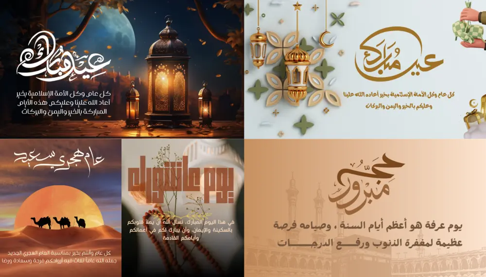 أصمم بوستر تهنئة احترافي للأعياد والمناسبات وتصميم الشعارات