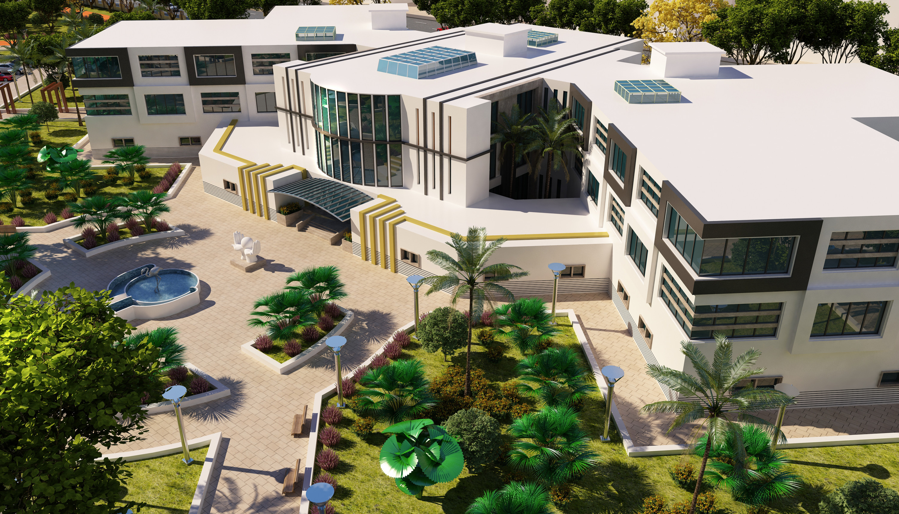 تصميم واجهات خارجية ل مباني و فيلات و مطاعم و محلات