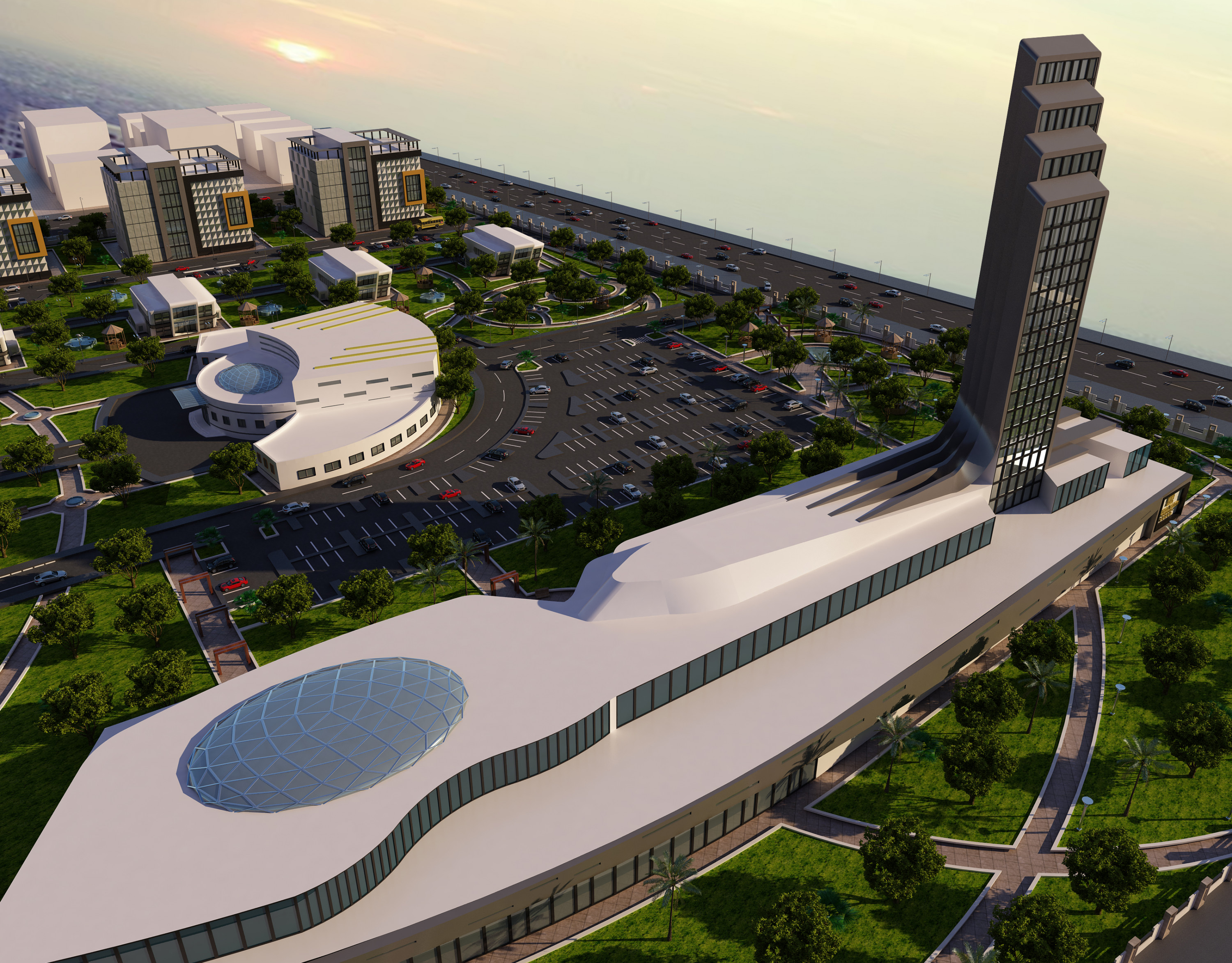 تصميم واجهات خارجية ل مباني و فيلات و مطاعم و محلات