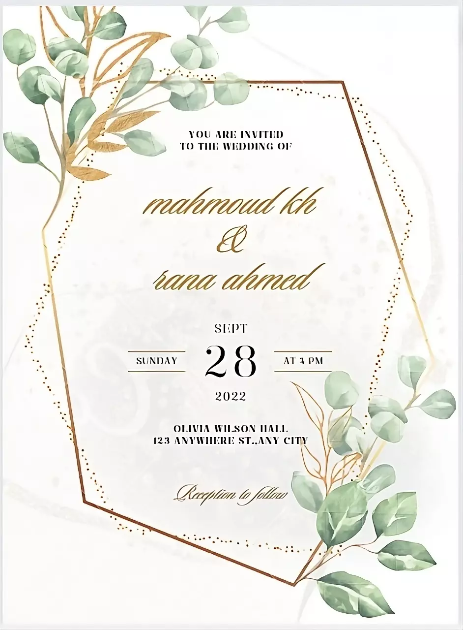 تصميم دعوة زفاف مميزة للسوشيال ميديا