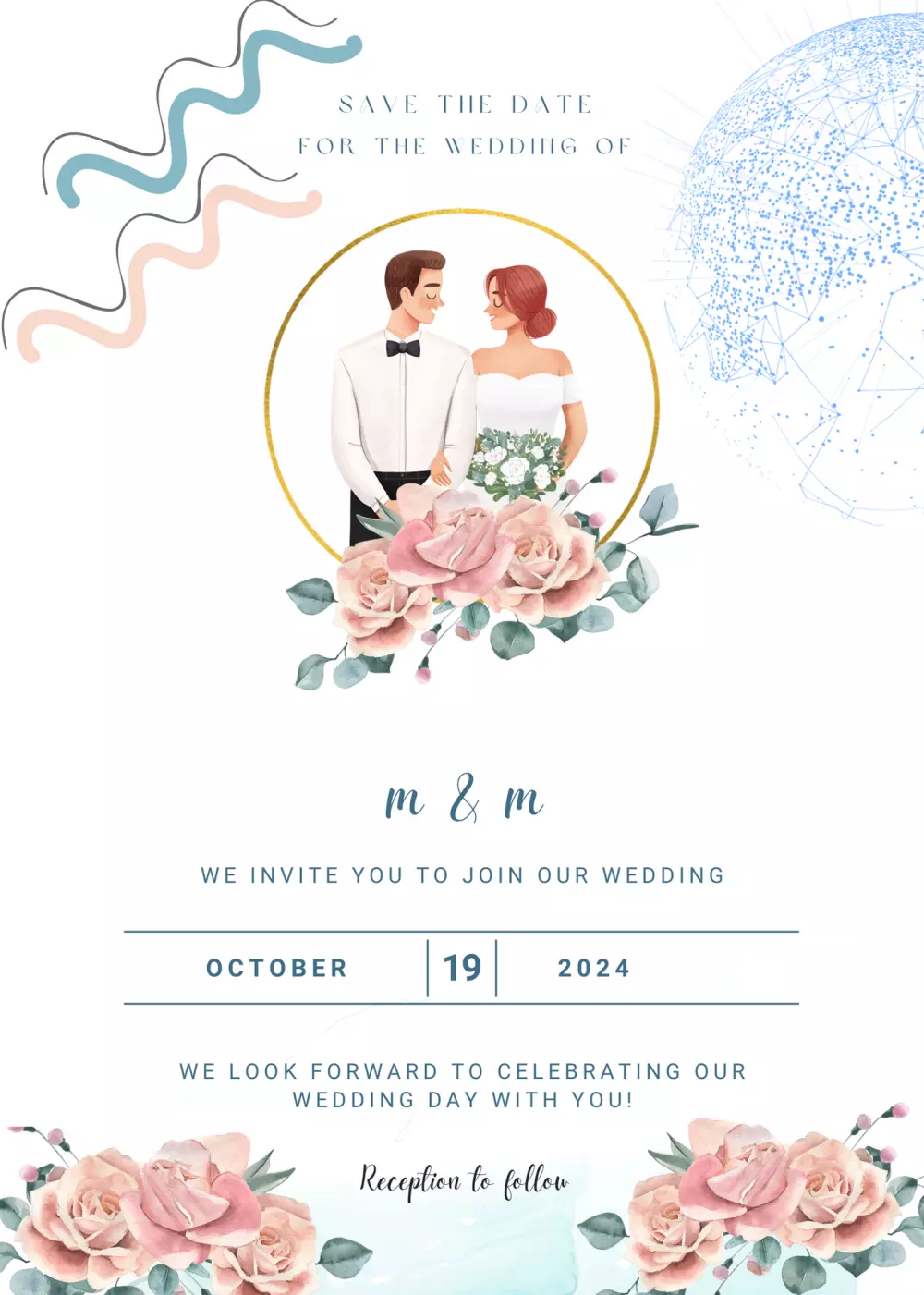 تصميم دعوة زفاف مميزة للسوشيال ميديا