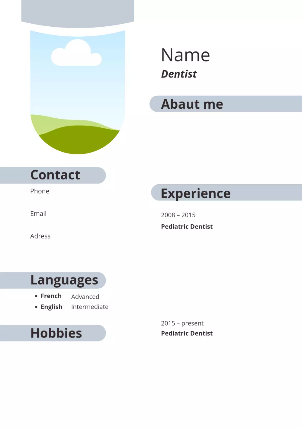 تصميم سيرة ذاتية cv احترافية بشكل مميز