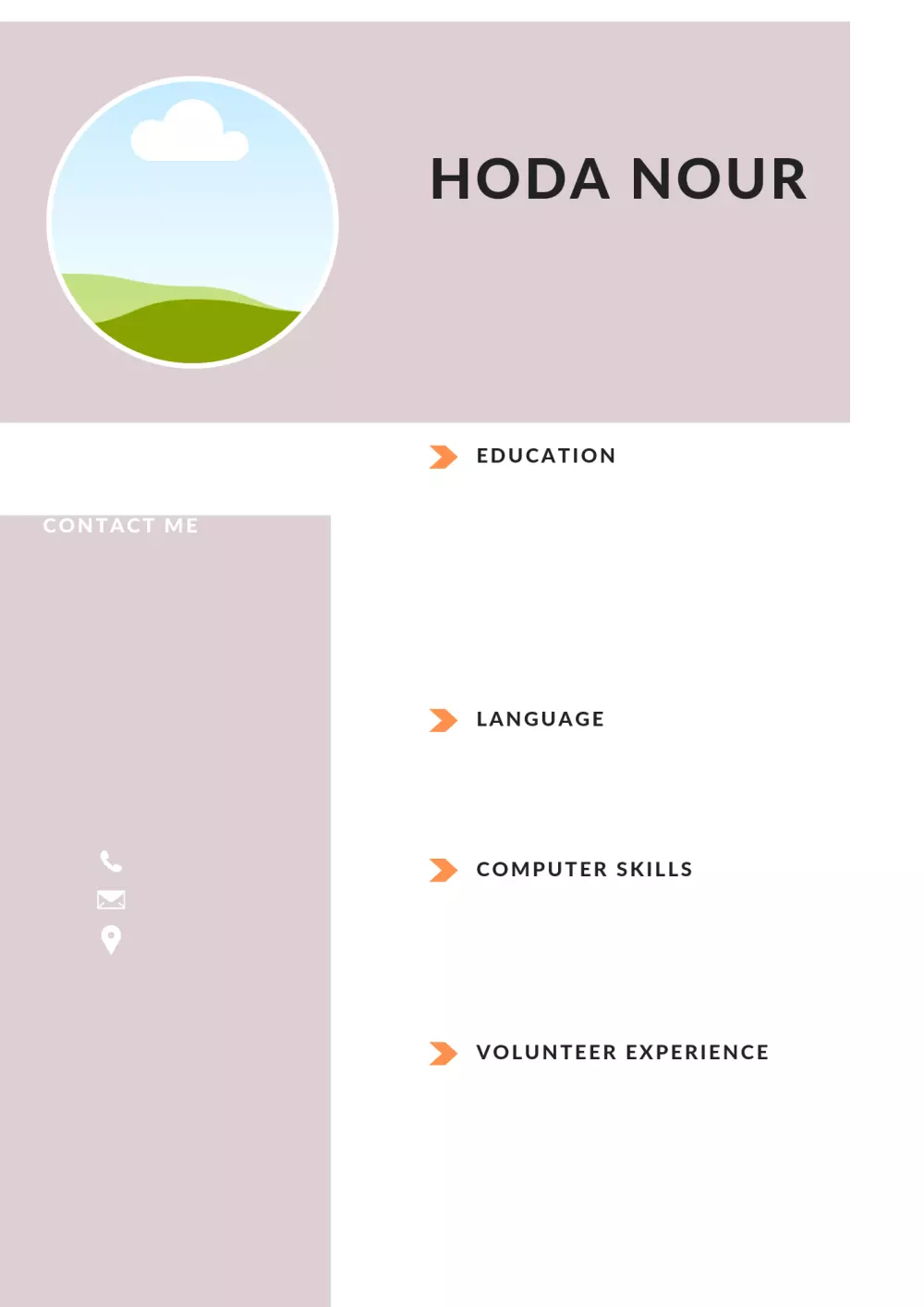 تصميم سيرة ذاتية cv احترافية بشكل مميز