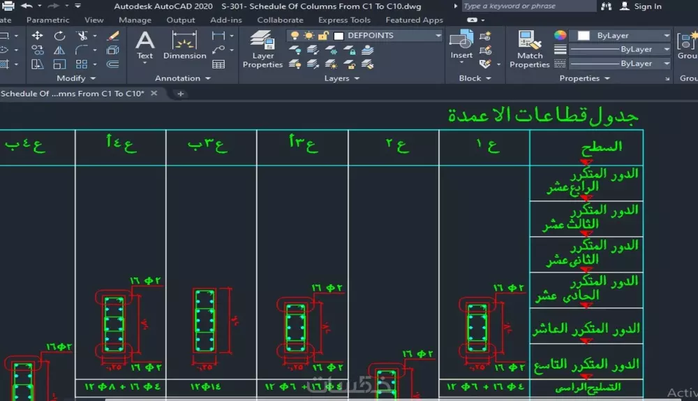 رسم اللوحات و المخططات بأستخدام برنامج الاوتوكاد