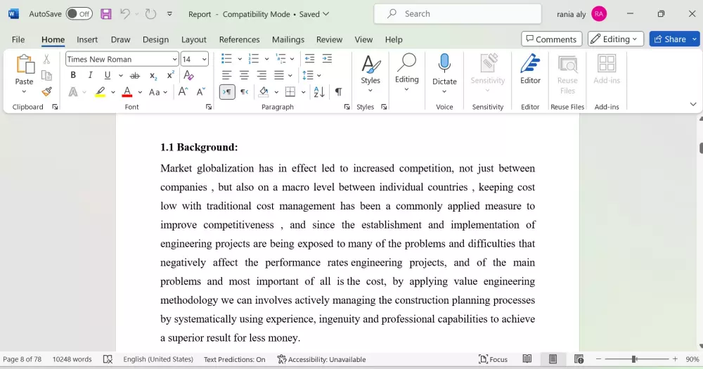 الكتابه و تنسيق الملفات علي برنامج Microsoft office Word
