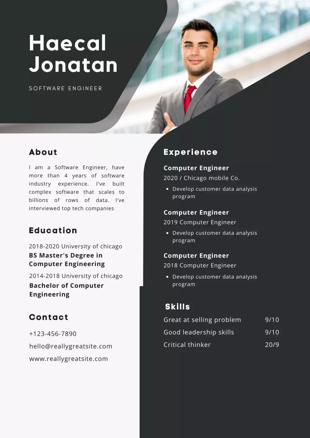 تصميم سيرة ذاتية باحترافة لقبول الوظيفة