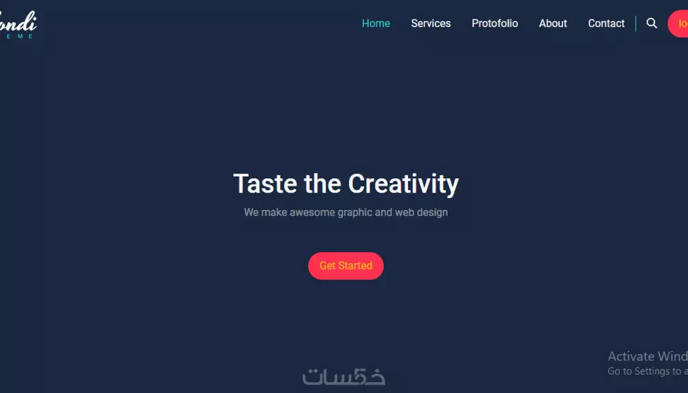 صفحة هبوط Landing Page Using Html5,Css3 and Bootstrap