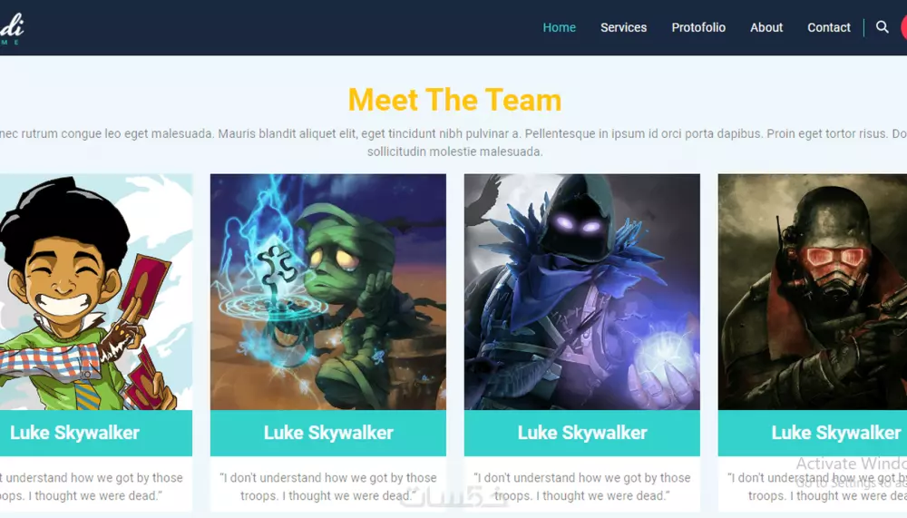 صفحة هبوط Landing Page Using Html5,Css3 and Bootstrap