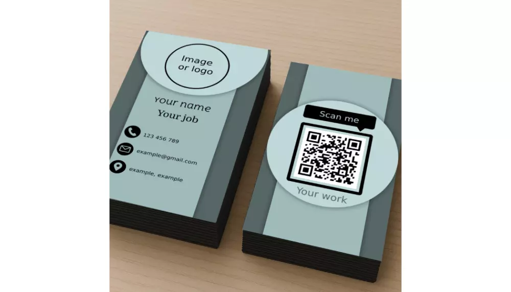 بطاقة أعمال عمودية