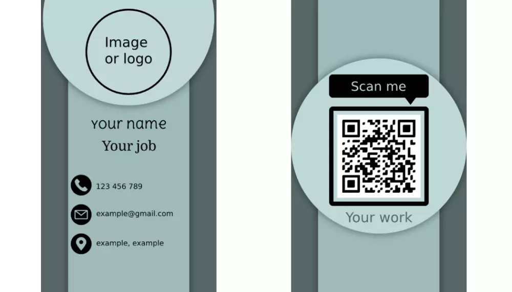 بطاقة أعمال عمودية