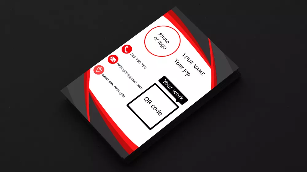 بطاقة أعمال عمودية وجه واحد