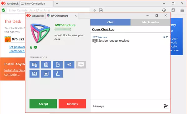 جلسة دعم فنى عن بعد لجهاز الكمبيوتر