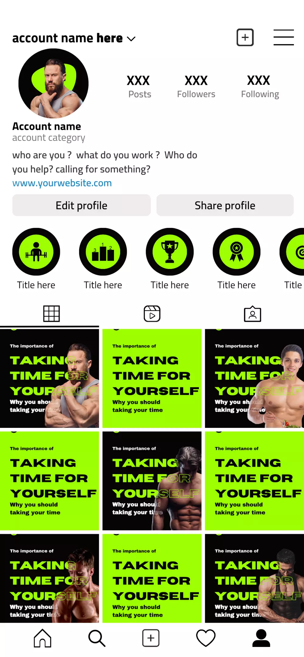 تصميم هوية بصرية وتنسيق لحسابك الانستغرام