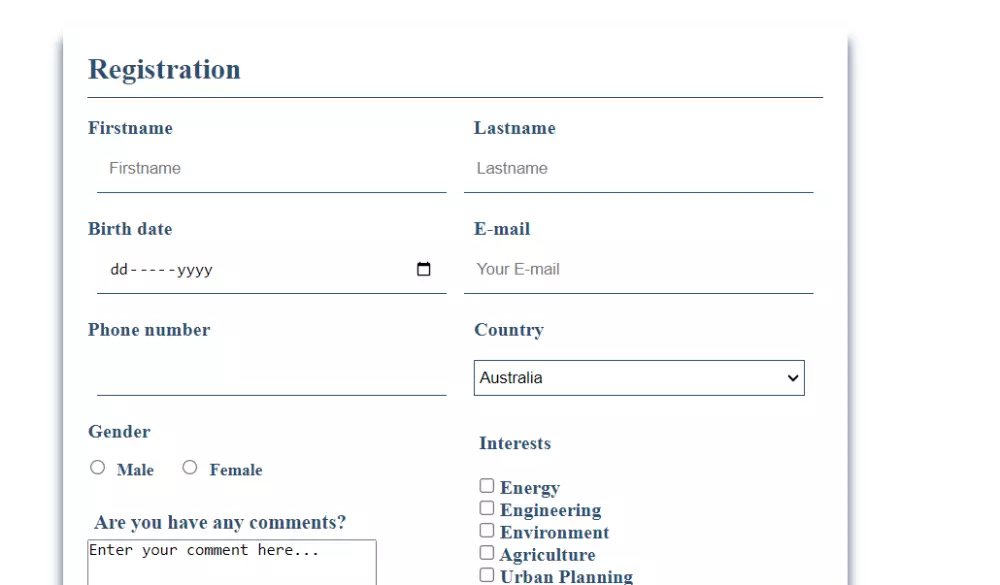 تصميم واجهة المستخدم لصفحة الهبوط