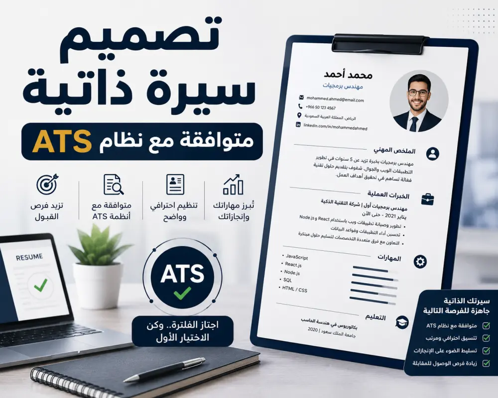 تصميم سيرة ذاتية متوافقة مع نظام ATS