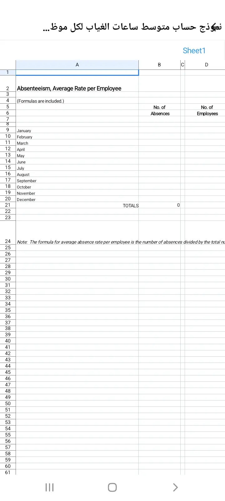 نماذج اكسيل جاهزه للمحاسبين وموظفى الموارد البشرية