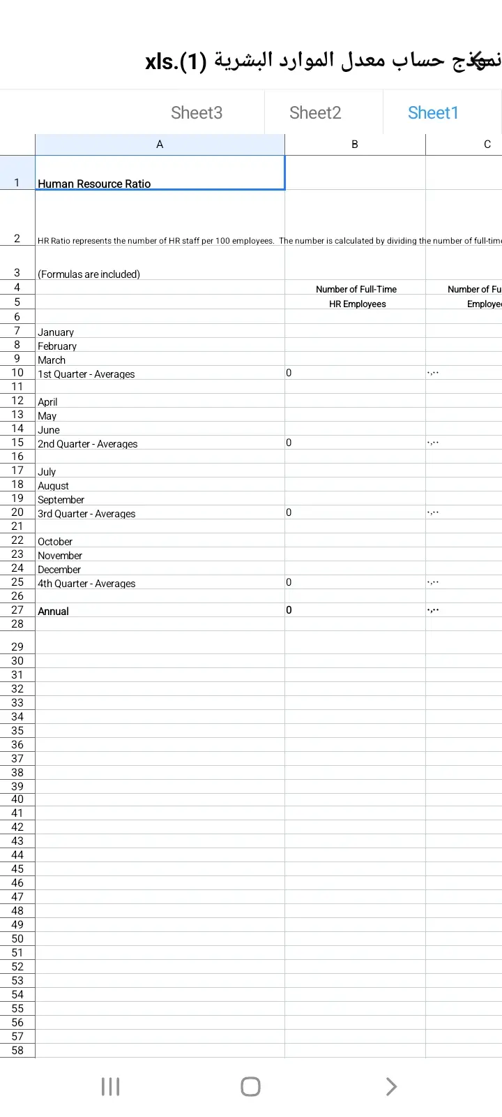 نماذج اكسيل جاهزه للمحاسبين وموظفى الموارد البشرية