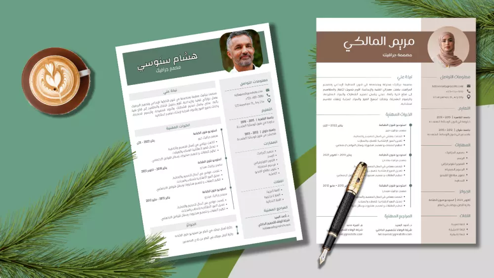 تصميم السيرة الذاتية cv بطريقة احترافية