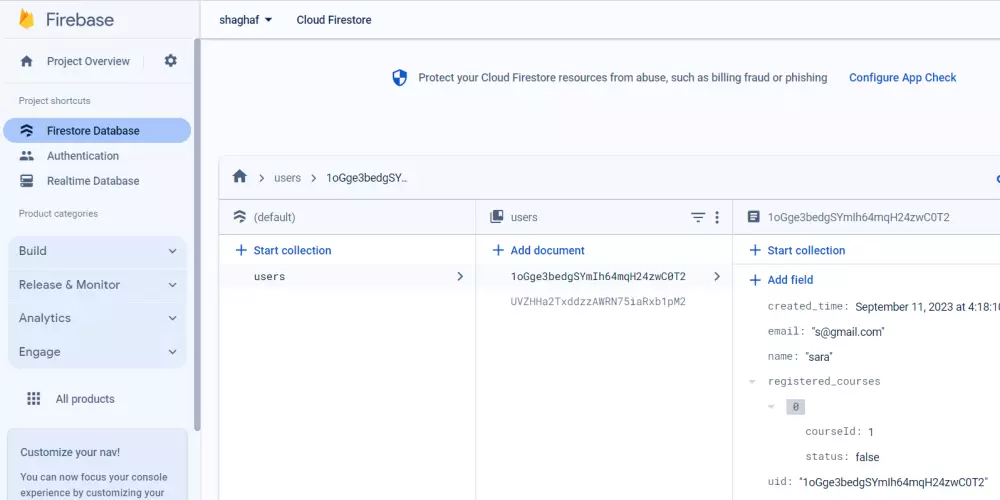 ربط تطبيق Flutter بال firebase و cloud firestore