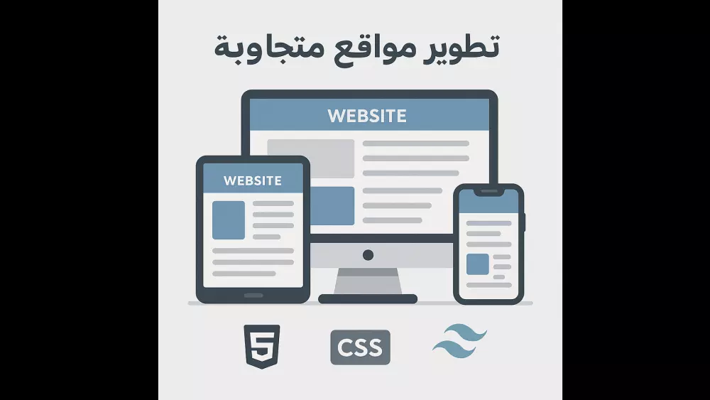 تطوير مواقع ويب متجاوبة باستخدام HTML وCSS وTailwind CSS