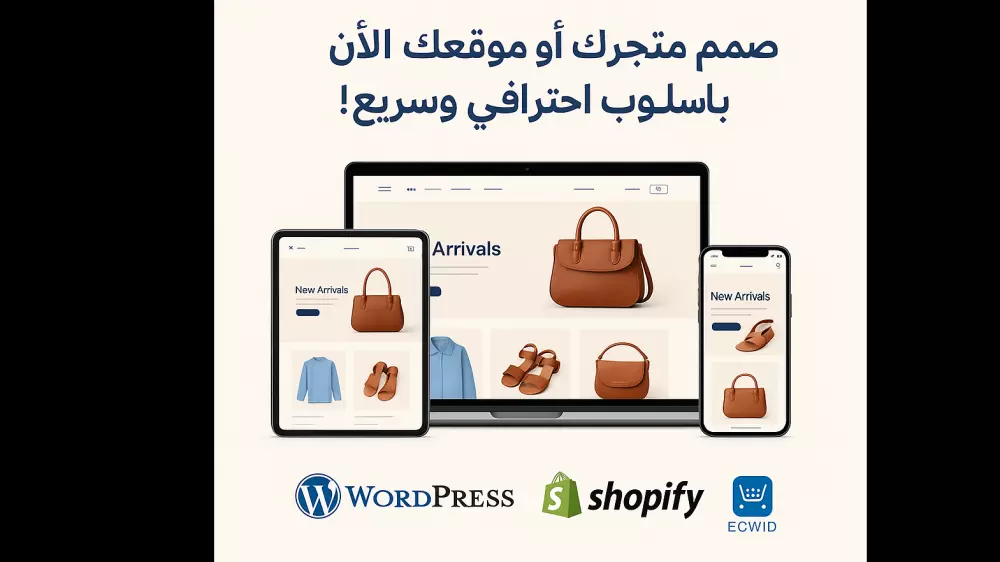تصميم مواقع ومتاجر إلكترونية احترافية WordPress | Shopify | Ecwid