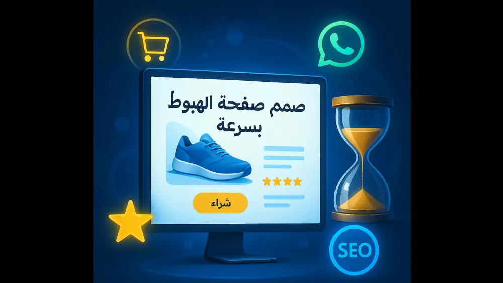 صفحة هبوط احترافية لمنتج واحد - تسليم سريع خلال 24 ساعة ⚡