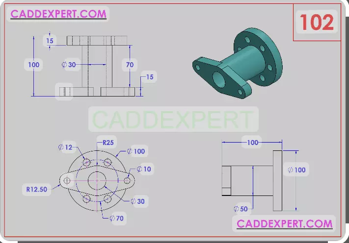 تصميم أجزاء ميكانيكية على برنامج solidworks