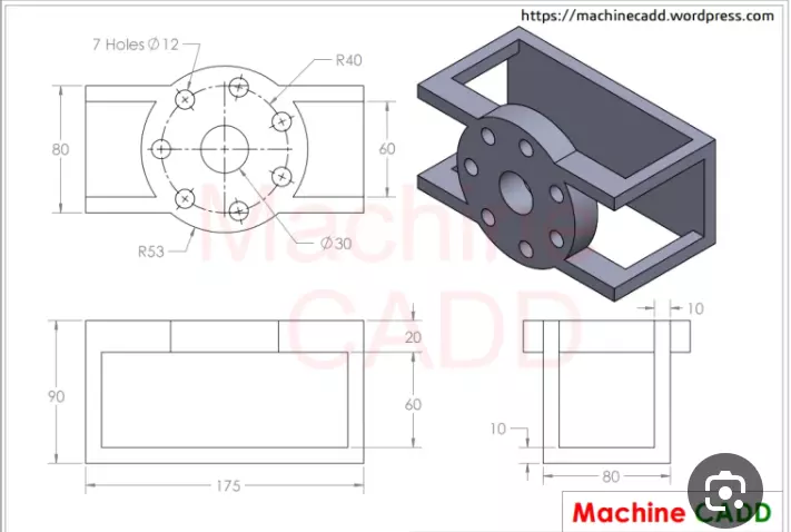 تصميم أجزاء ميكانيكية على برنامج solidworks