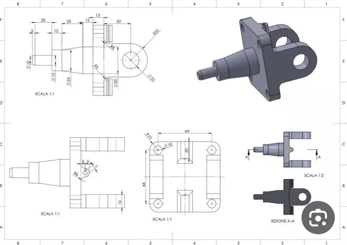 تصميم أجزاء ميكانيكية على برنامج solidworks