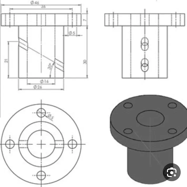 تصميم أجزاء ميكانيكية على برنامج solidworks