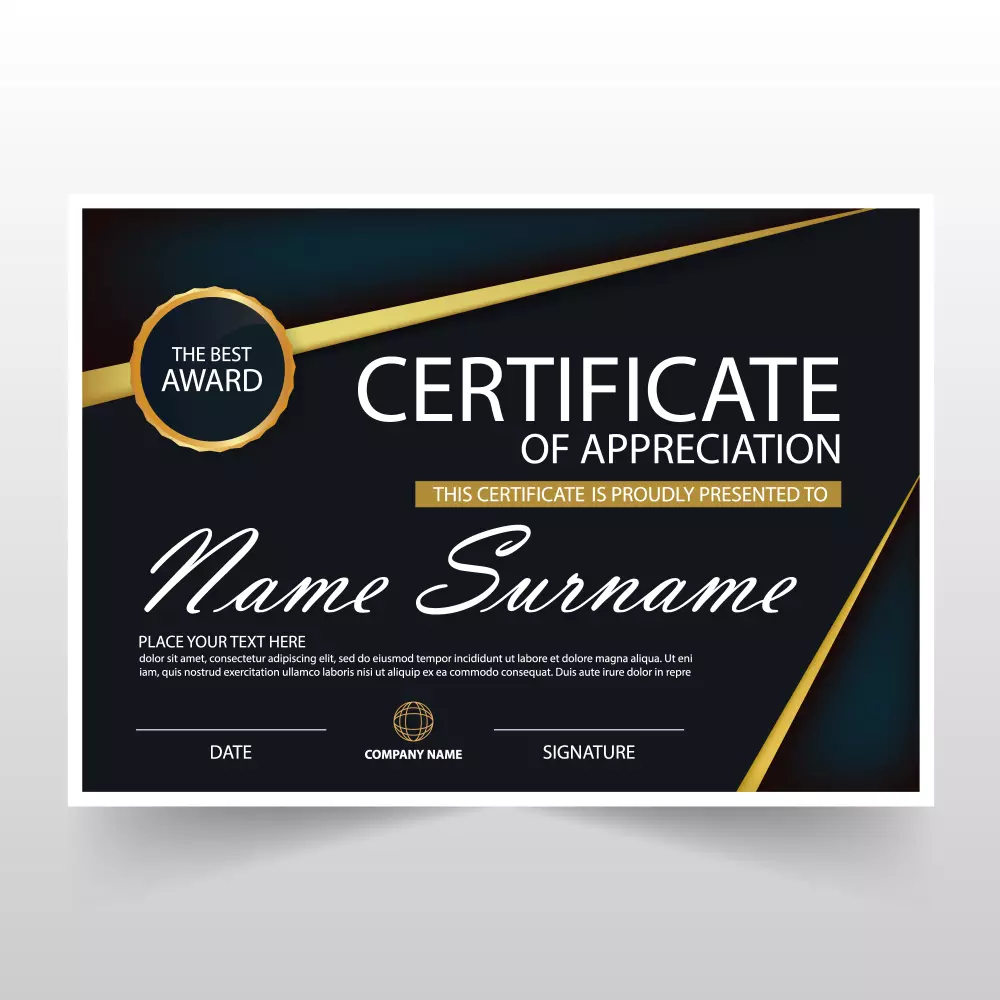 تصميم شهادات شكر وتقدير باحترافية عالية