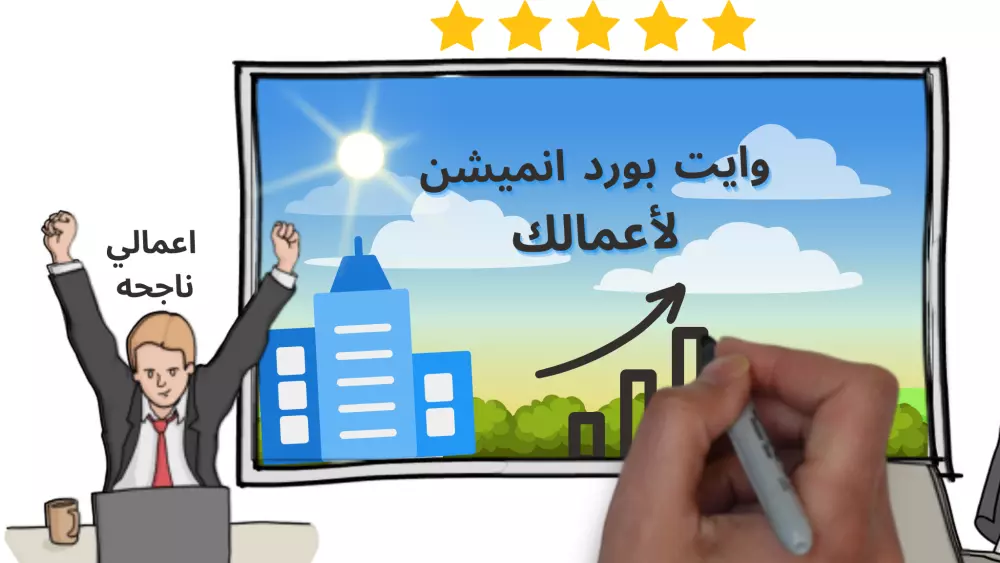 تصميم فيديو وايت بورد انيميشن اعلاني لأعمالك | whiteboard animation
