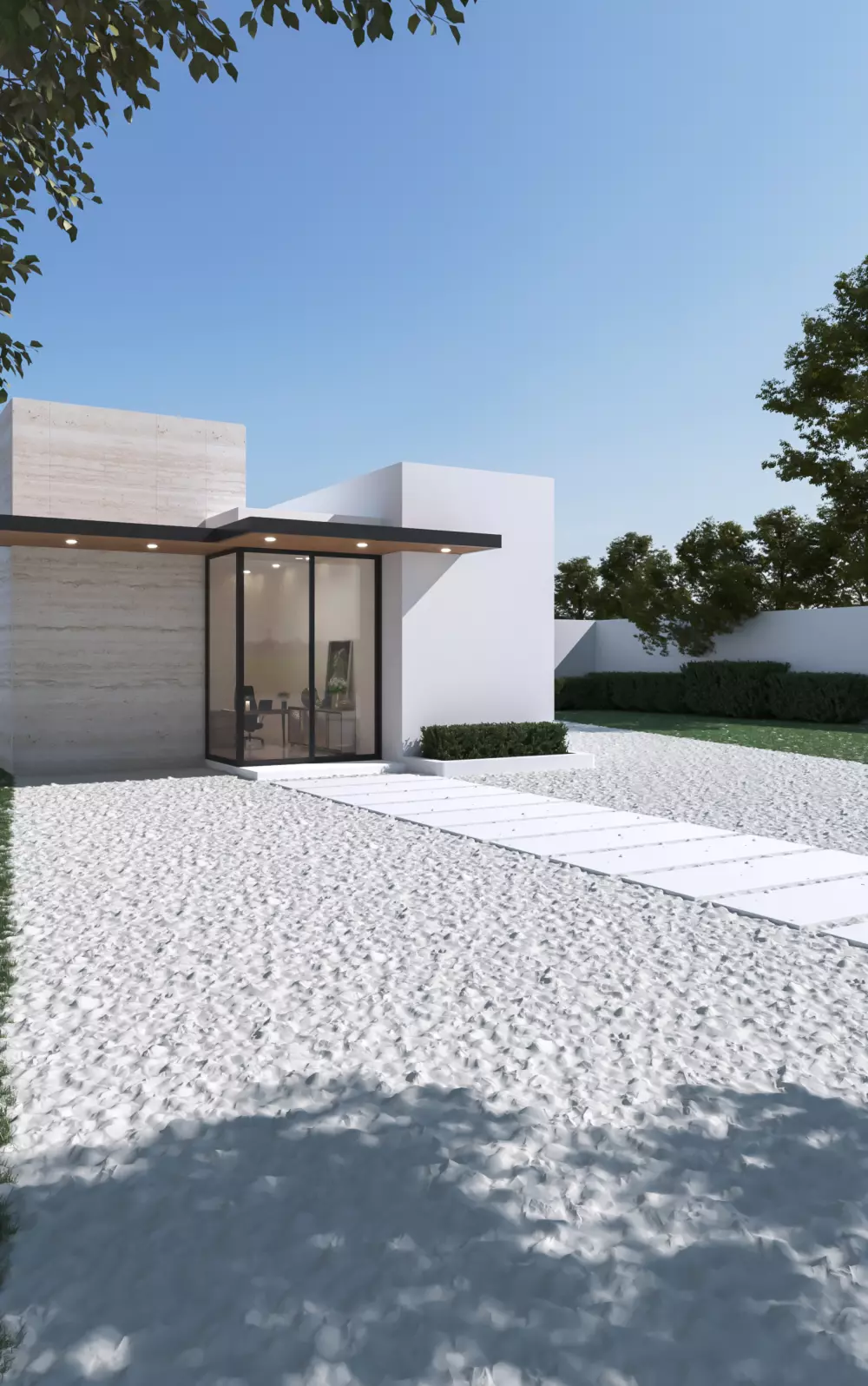 تصميم 3D معمارى لواجهة فيلتك أو شاليه