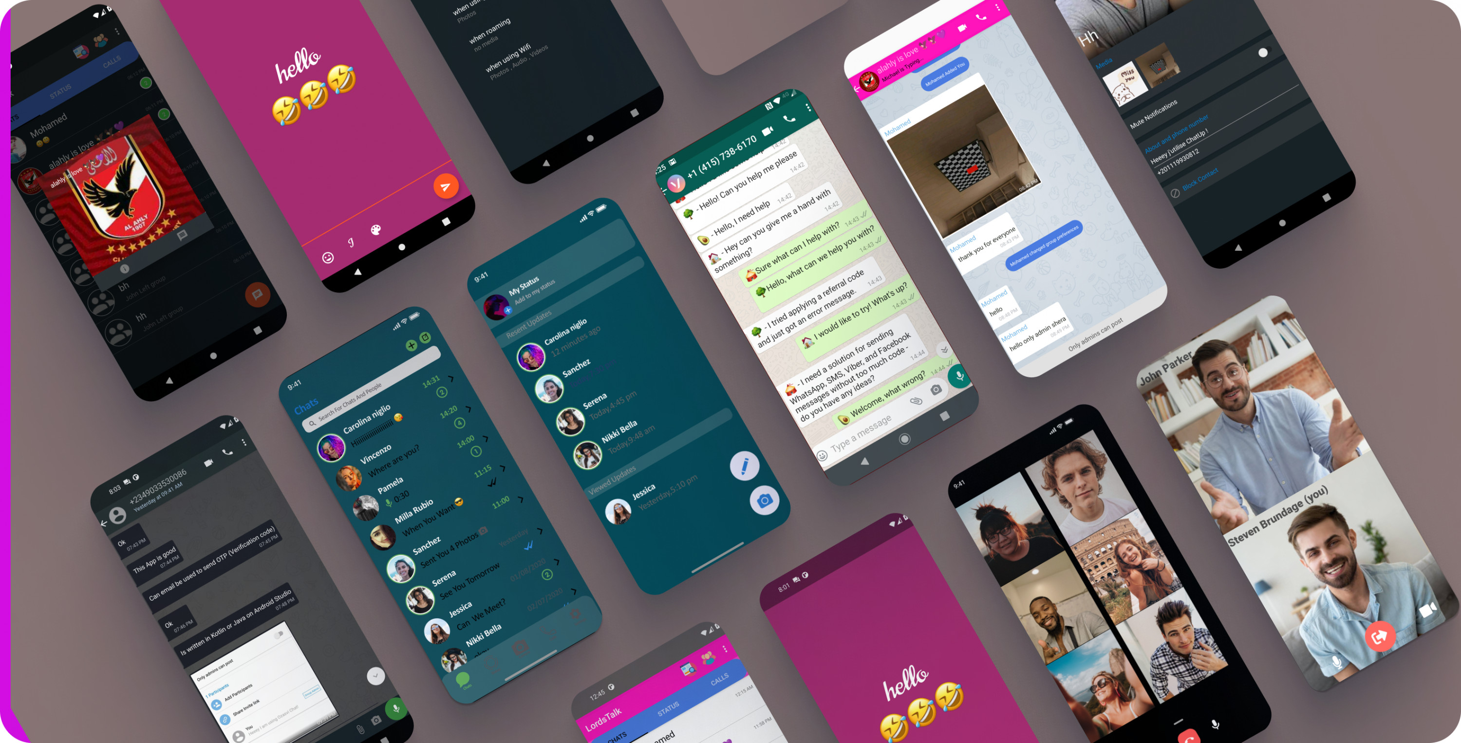 انشاء تطبيق محادثات ومكالمات صوتيه وفيديو مثل واتس اب