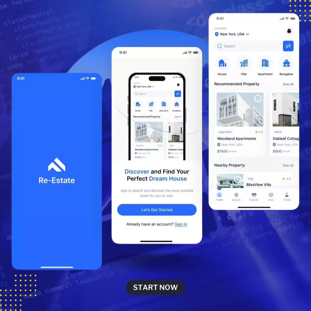 تصميم منصة بيع عقارات متكامله