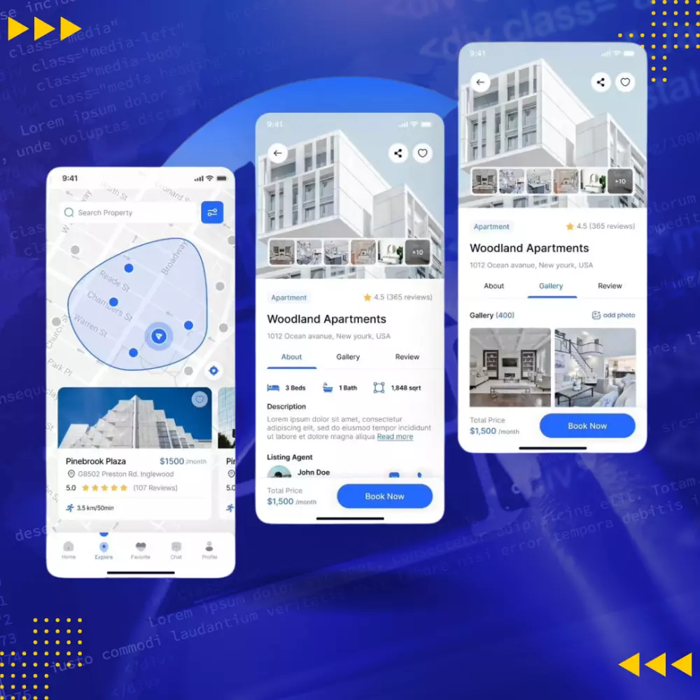 تصميم منصة بيع عقارات متكامله