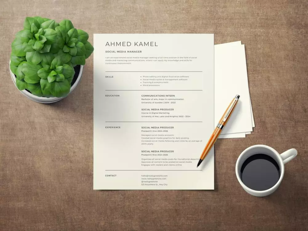 تصميم السيرة الذاتية - CV Maker