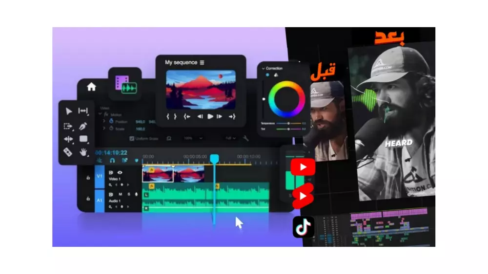تصميم مونتاج للفيدوهات بأحتراف