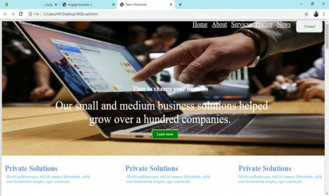 حل واجبات html&css&css3