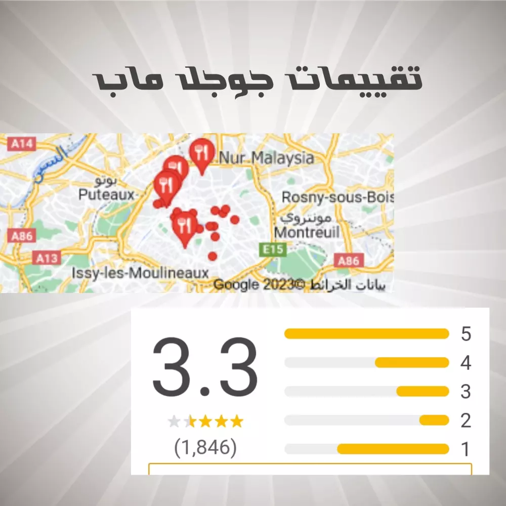 تقييمات جوجل ماب